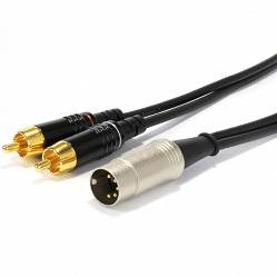 REDS MUSIC STANDARD DIN TO RCA 1,5m